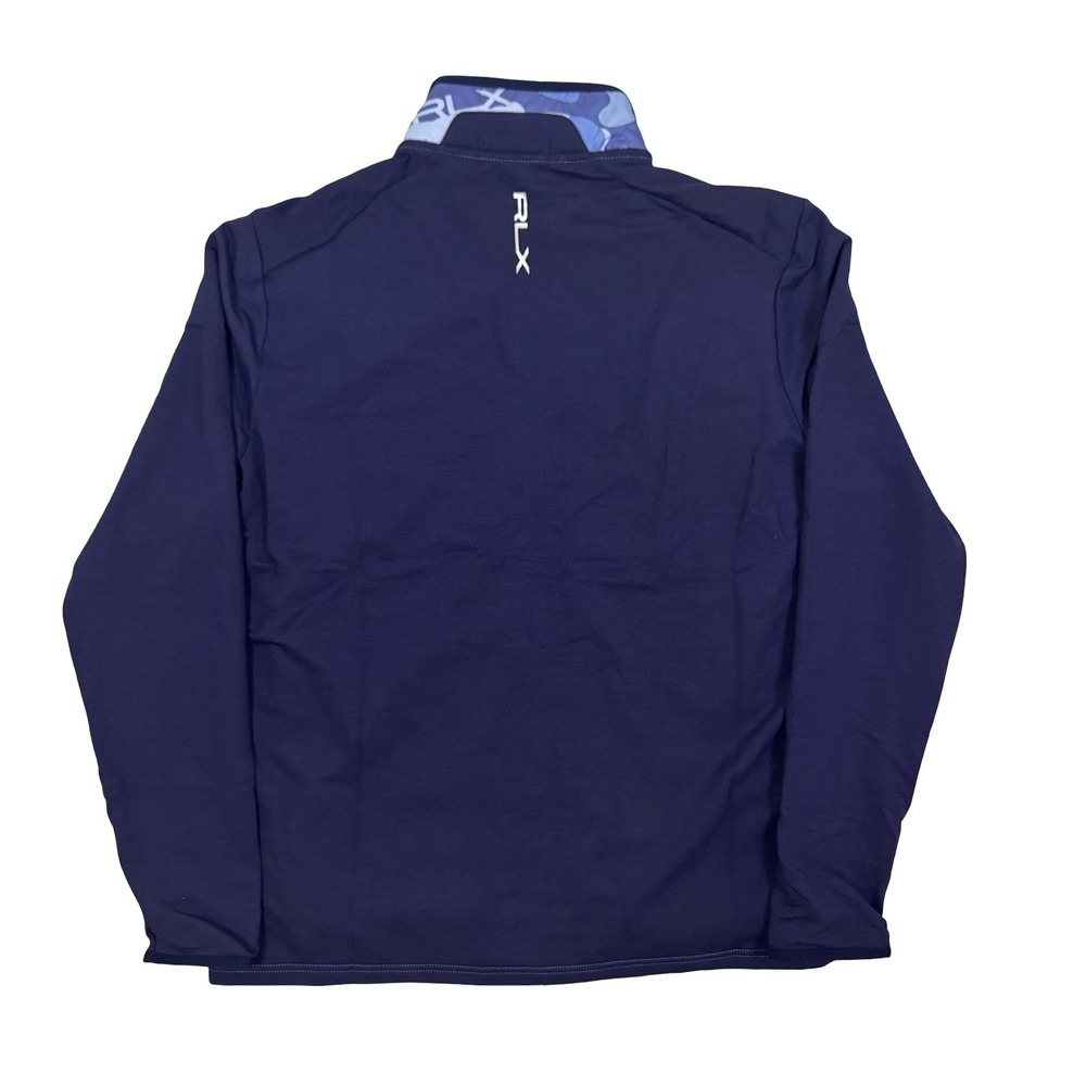 RLX Ralph Lauren Blue Camo Wool Blend Full Zip Long Sleeve Golf Jacket Size L - Picture 6 of 6